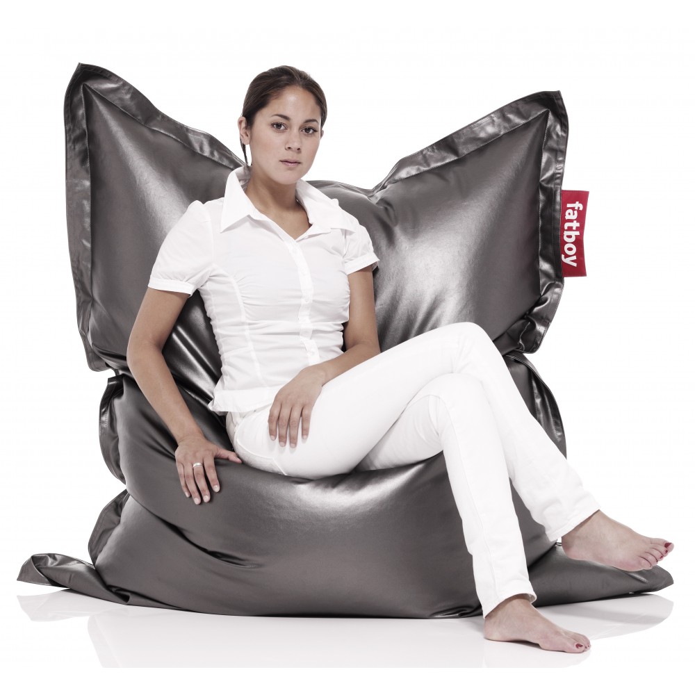 Fatboy pouf Original mètahlowski gris métallisé Fatboy pouf Original mètahlowski gris métallisé