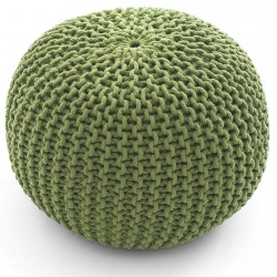 Pouf tricot vert