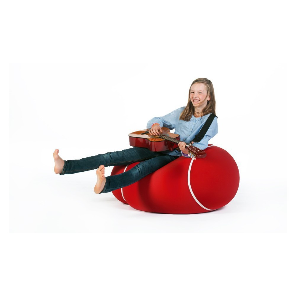 Pouf rond rouge Pouf rond rouge