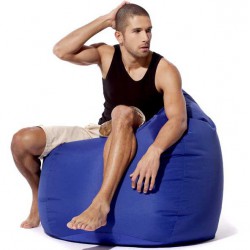 Pouf poire bleu Scuba XXL