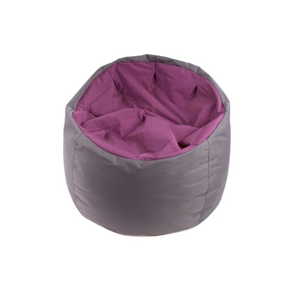 Pouf poire Bowly gris aubergine Pouf poire Bowly gris aubergine