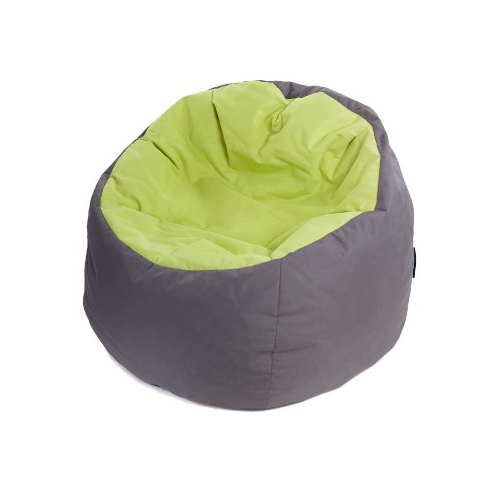 Pouf poire vert anis gris Pouf poire vert anis gris