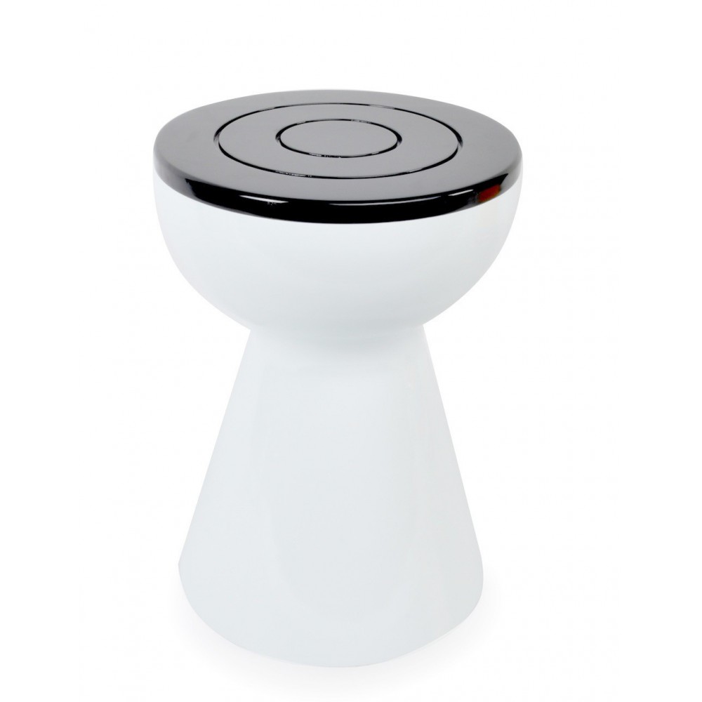 Tabouret-table noir et blanc XL Boom Tabouret-table noir et blanc XL Boom