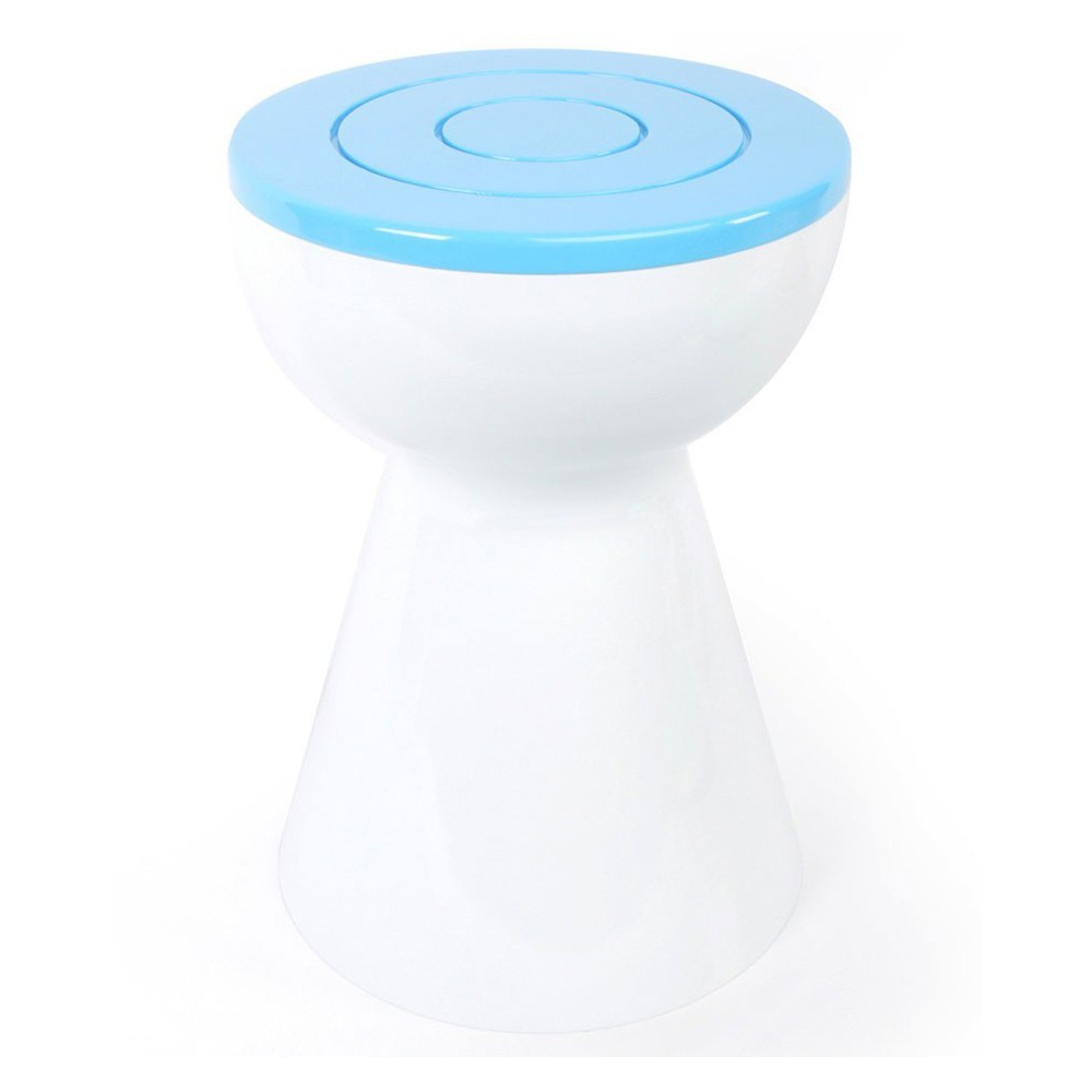 Tabouret-table blanc bleu XL Boom Tabouret-table blanc bleu XL Boom