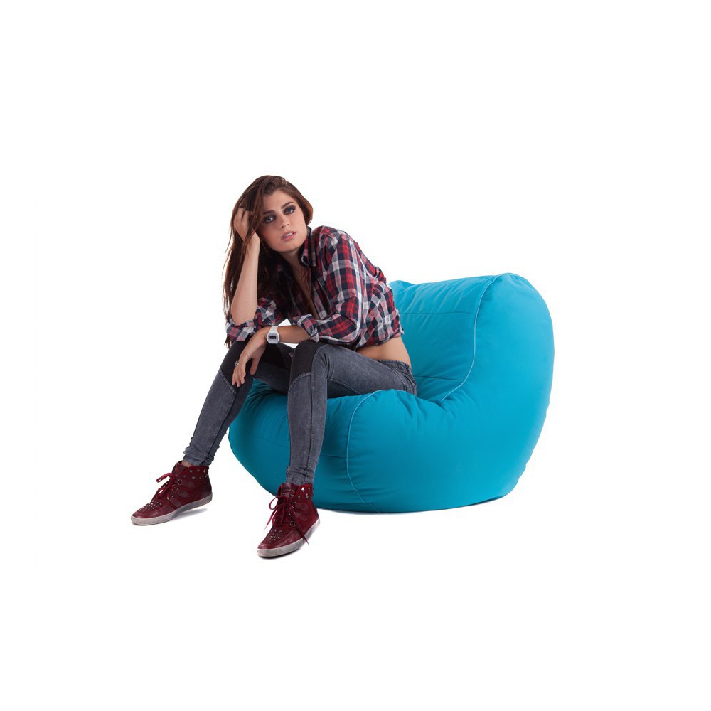 Pouf fauteuil bleu Pouf fauteuil bleu