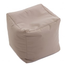 Pouf cube beige