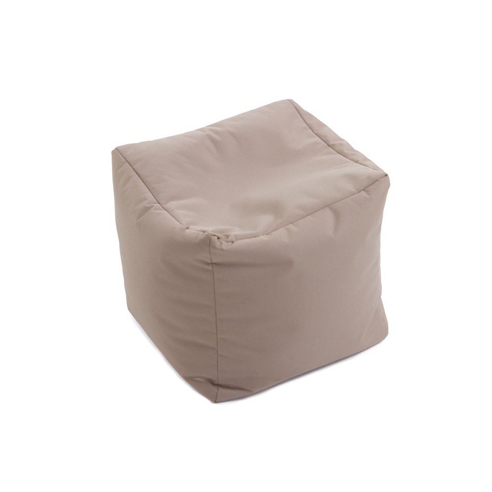 Pouf cube beige