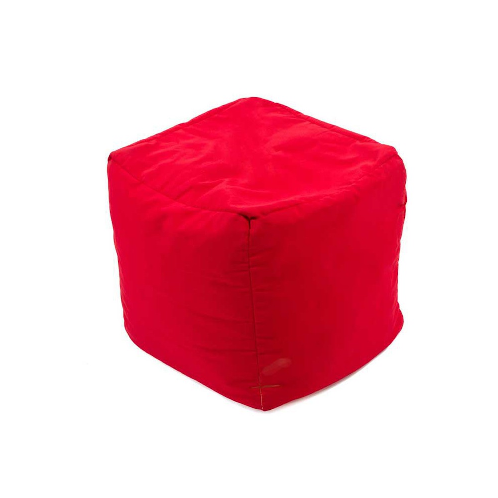 Pouf rouge cube