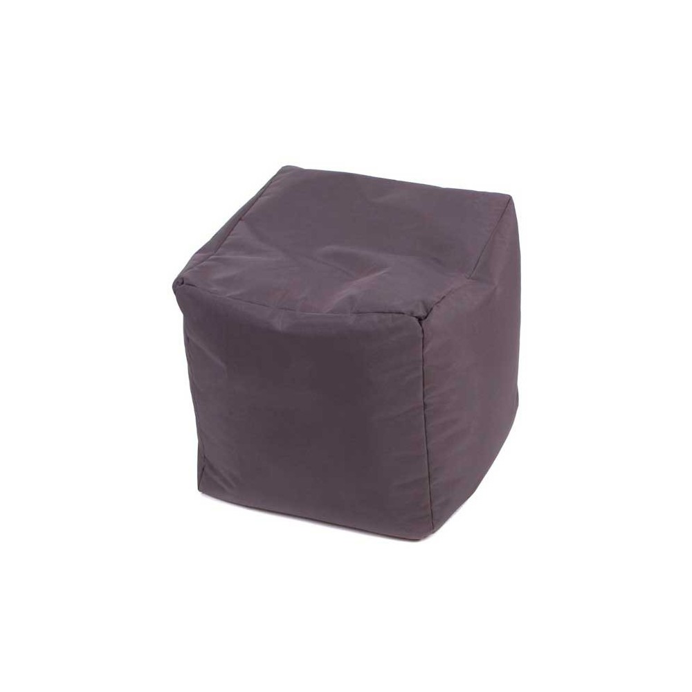 Pouf cube gris foncé