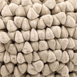 Pouf ultra doux beige