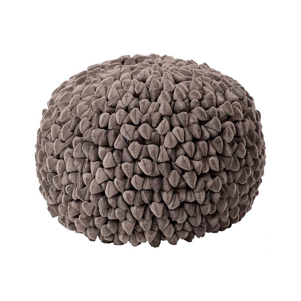 Pouf gris tendance et très doux ZicZac En vente sur Pouf Design