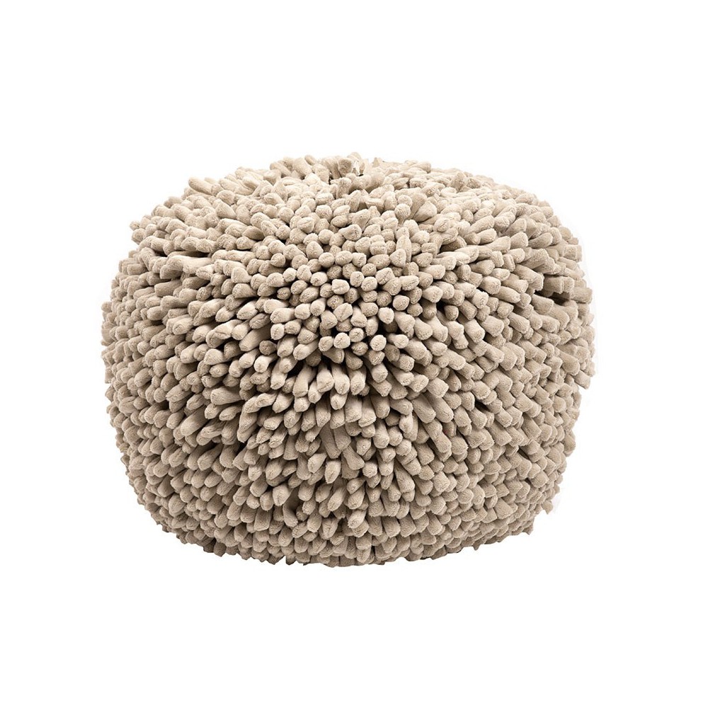 Pouf rond beige Pouf rond beige