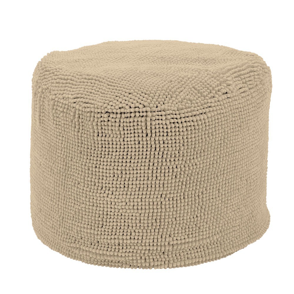Pouf rond beige Pouf rond beige