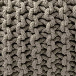 Maille tricot pouf taupe
