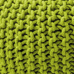 Pouf vert maille tricot