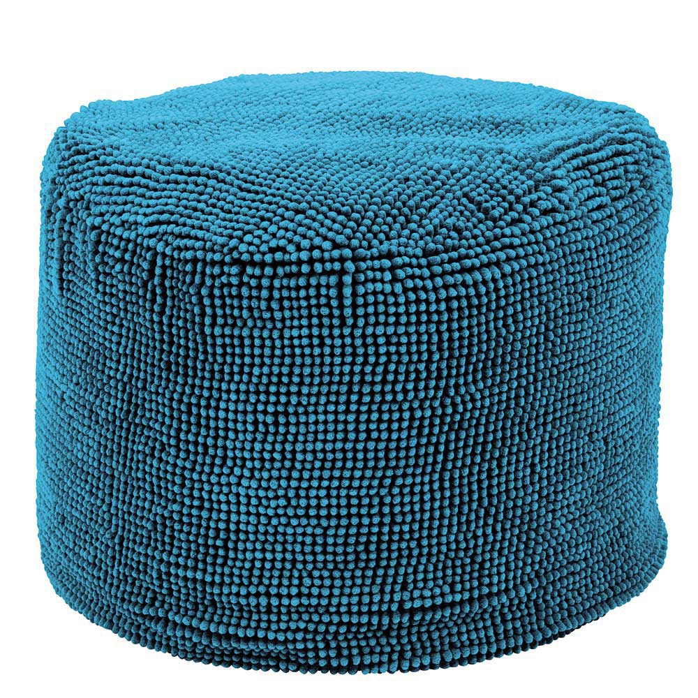 Pouf rond bleu tiseco Pouf rond bleu tiseco