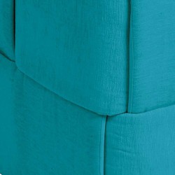 Pouf coton bleu turquoise zic zac