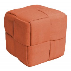 Pouf orange zic zac