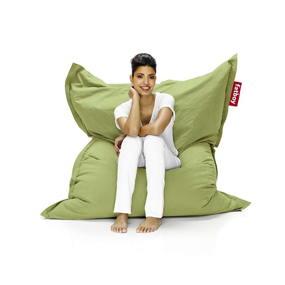 Pouf vert citron Fatboy doux Pouf vert citron Fatboy doux