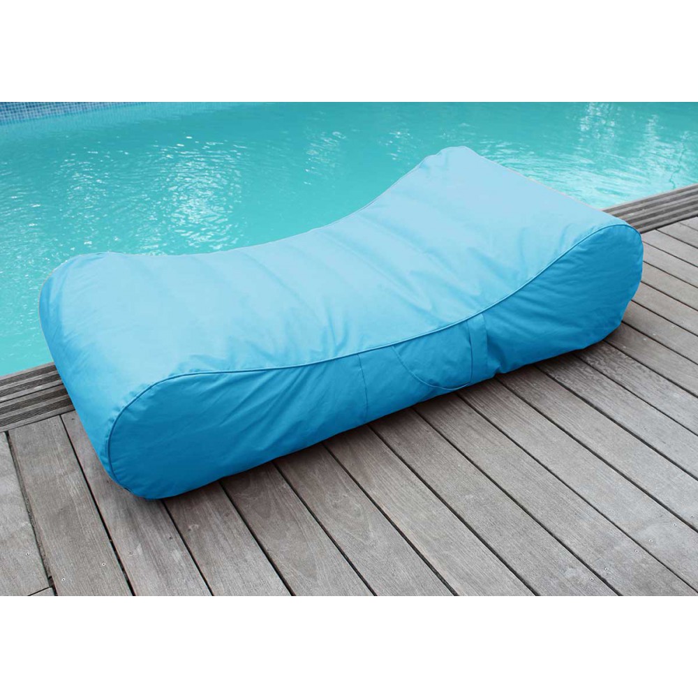 Chaise longue flottante bleu turquoise