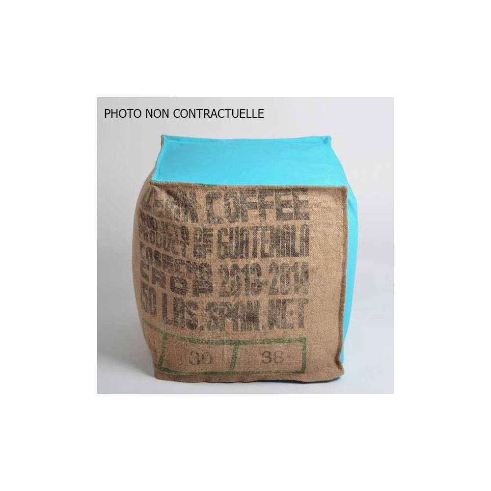 Pouf lilokawa bleu caraibes Pouf lilokawa bleu caraibes