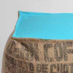 Pouf cube bleu lilokawa