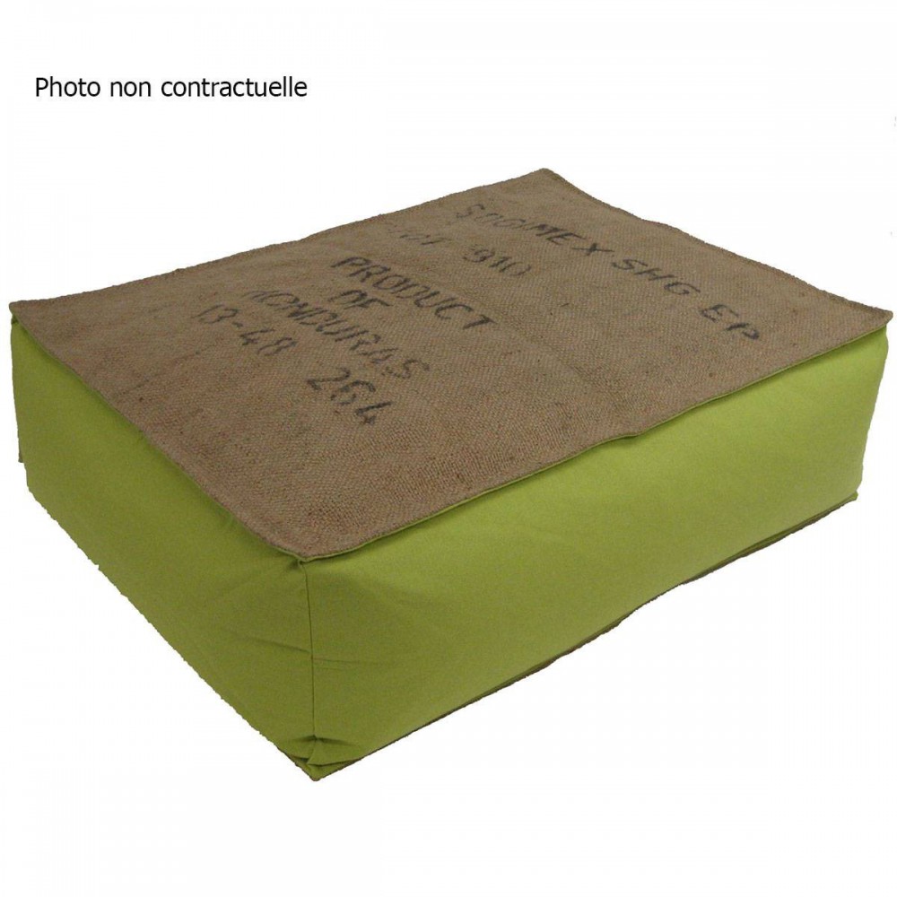 Grand coussin de sol vert