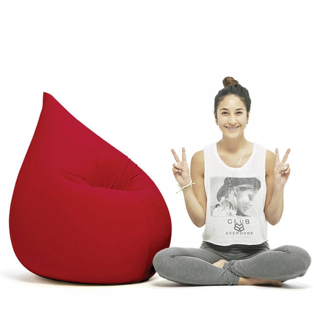 Pouf rouge poire Elly