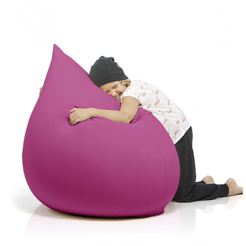 Pouf rose en forme de poire