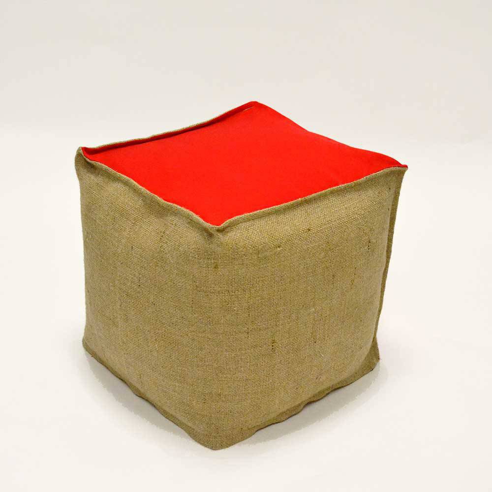Pouf écologique rouge Pouf écologique rouge