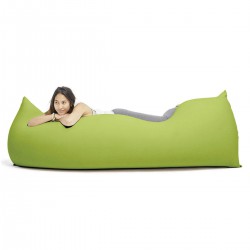 pouf vert moelleux