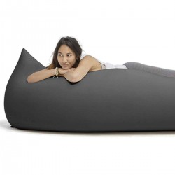 grand pouf noir