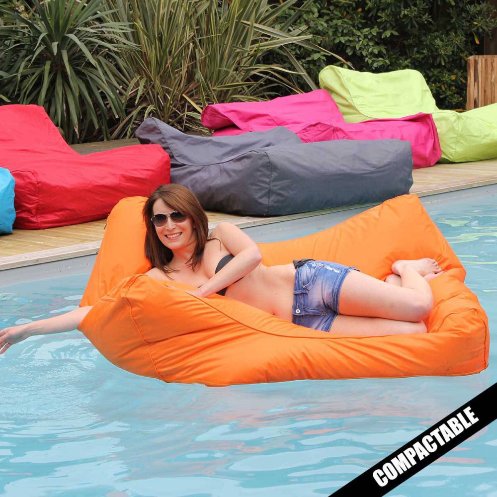 Pouf piscine orange SITINPOOL