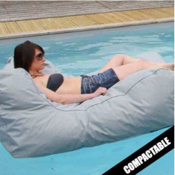 Pouf piscine gris clair SITINPOOL