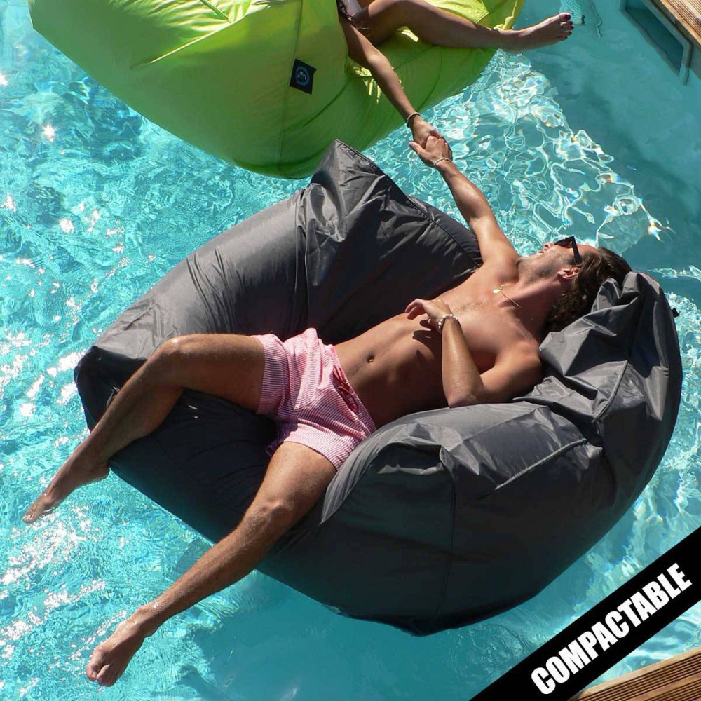 Pouf flottant gris Pouf flottant gris