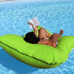 Grand pouf piscine vert