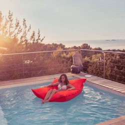 Pouf piscine rouge