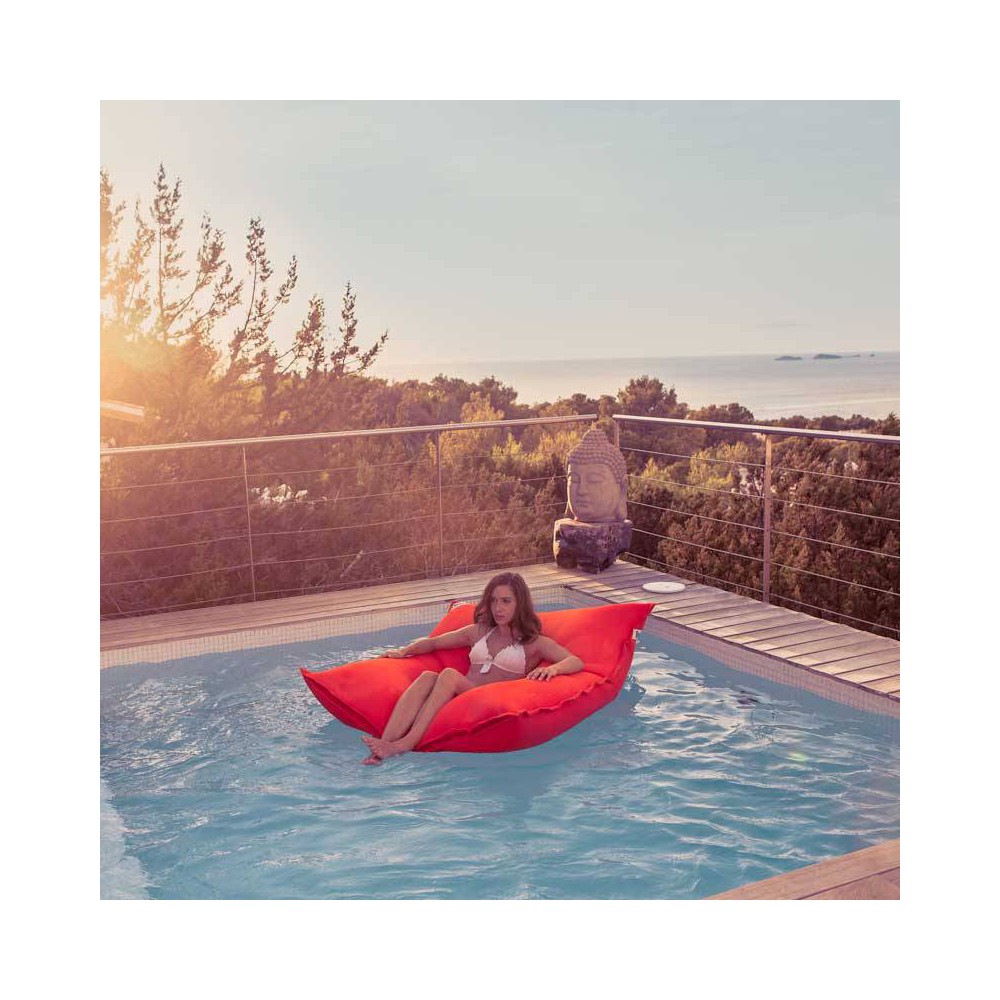 Pouf piscine rouge