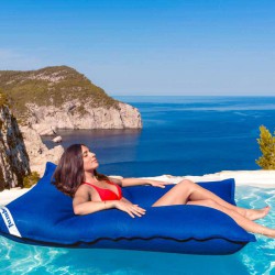 Pouf piscine bleu foncé