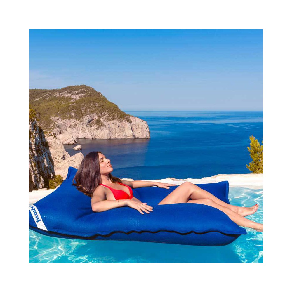 Pouf piscine bleu foncé