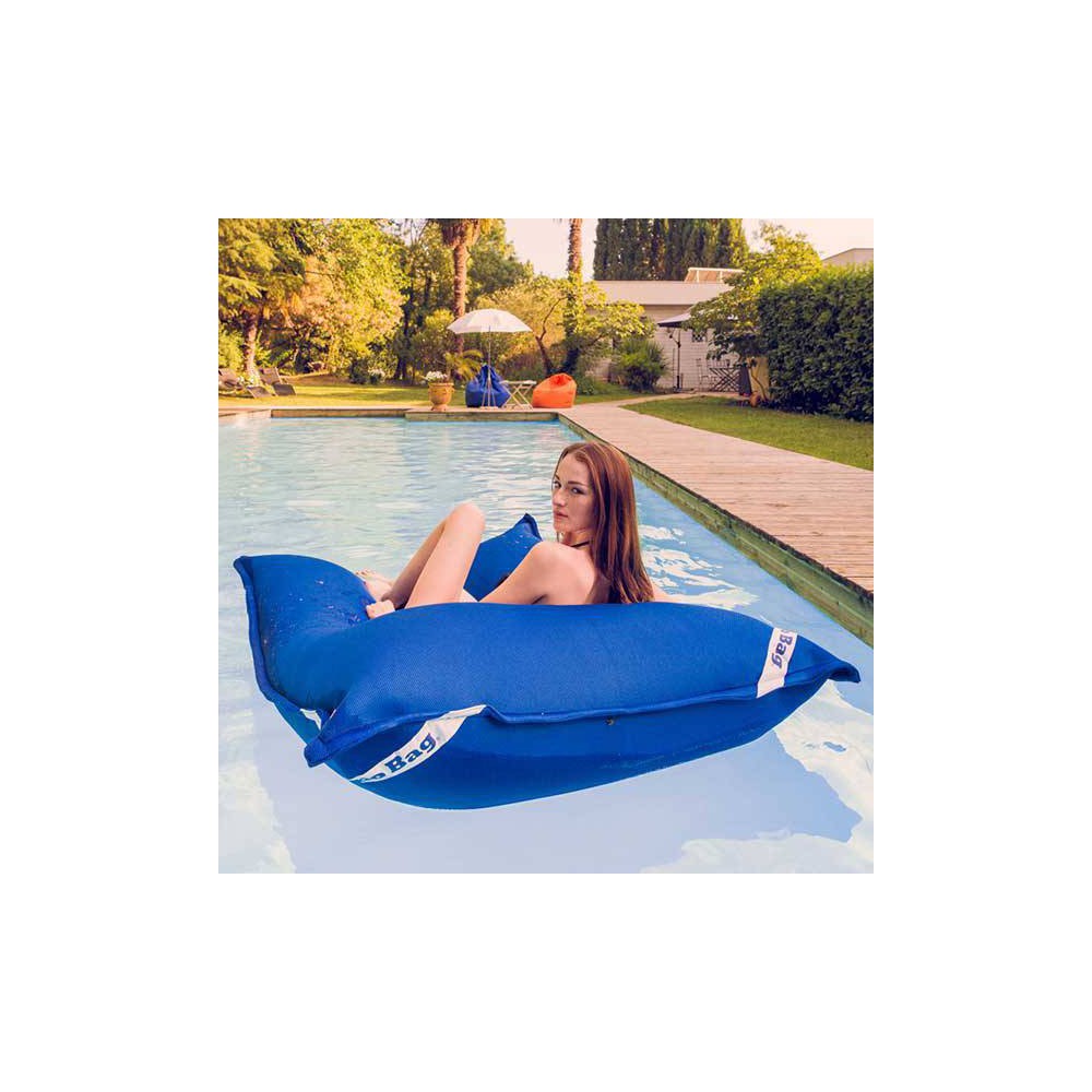 Pouf piscine bleu