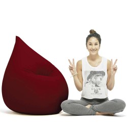 Pouf poire bordeaux