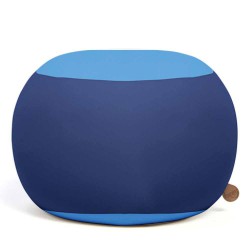 Pouf boule bleu