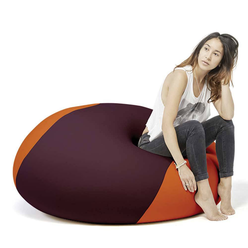 Pouf boule orange et violet Pouf boule orange et violet