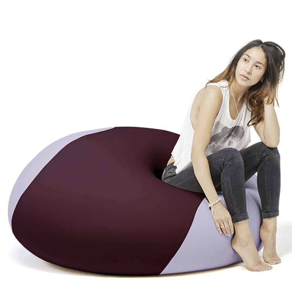 Pouf de salon mauve