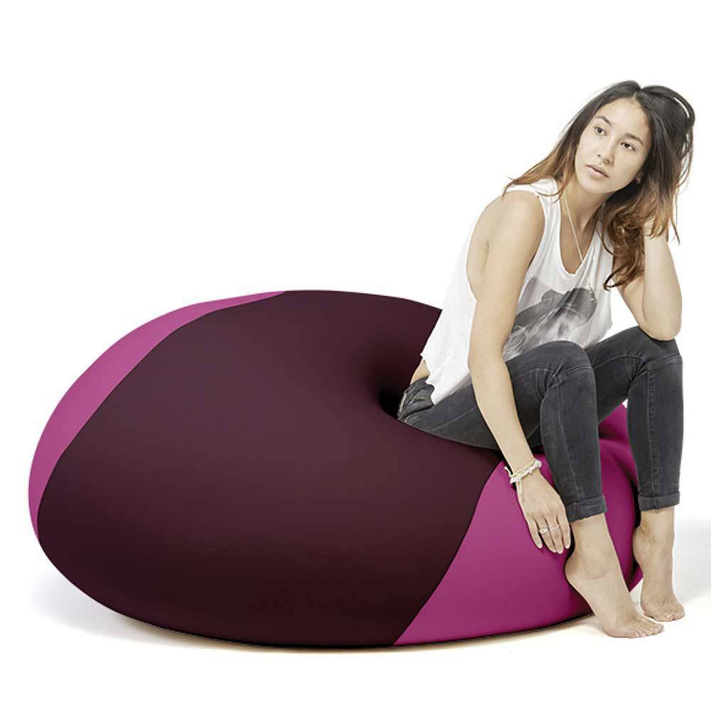 Pouf boule rose et mauve Pouf boule rose et mauve