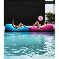 pouf rose piscine