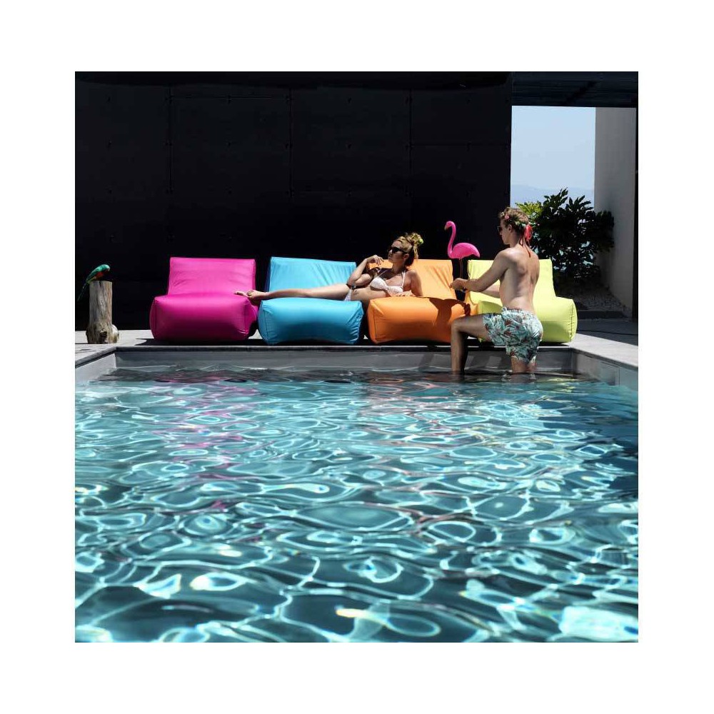 Fauteuil flottant orange pour piscine en vente sur PoufDesign