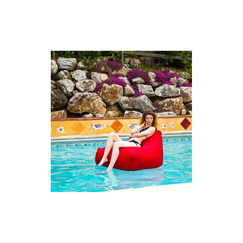 Fauteuil piscine rouge