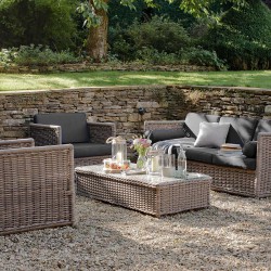 salon de jardin rotin luxe